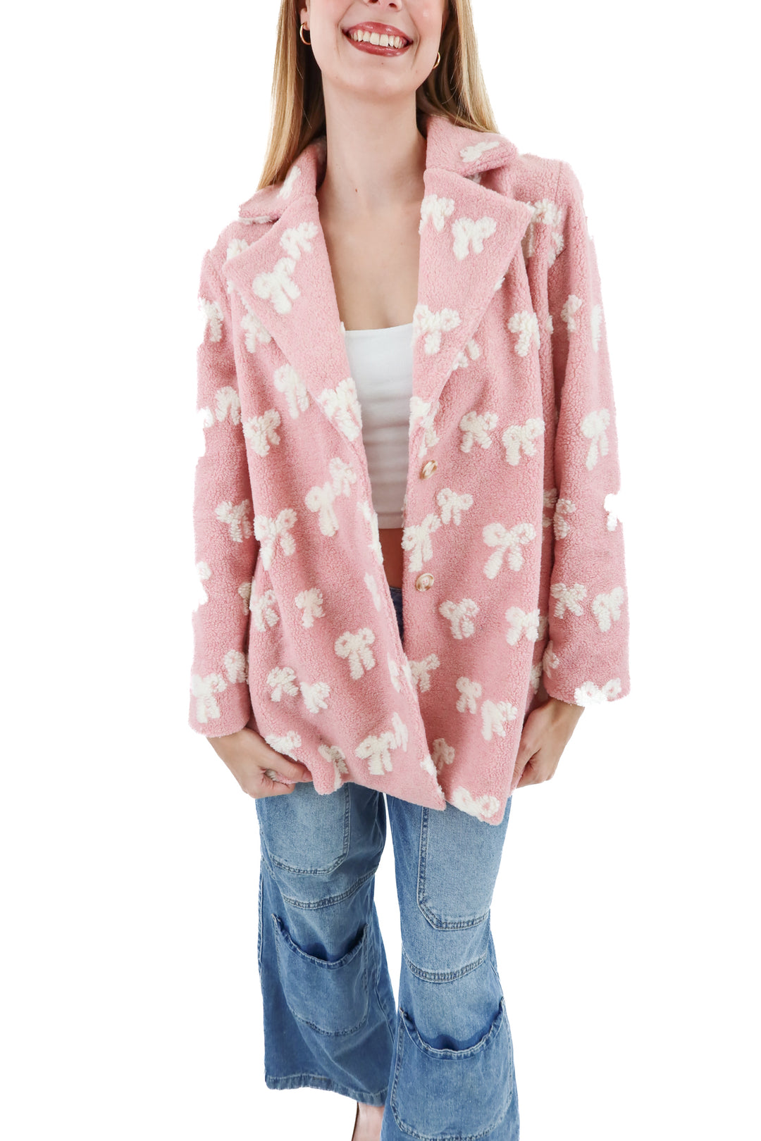 ivy city co pink bow jacket (s; $158)