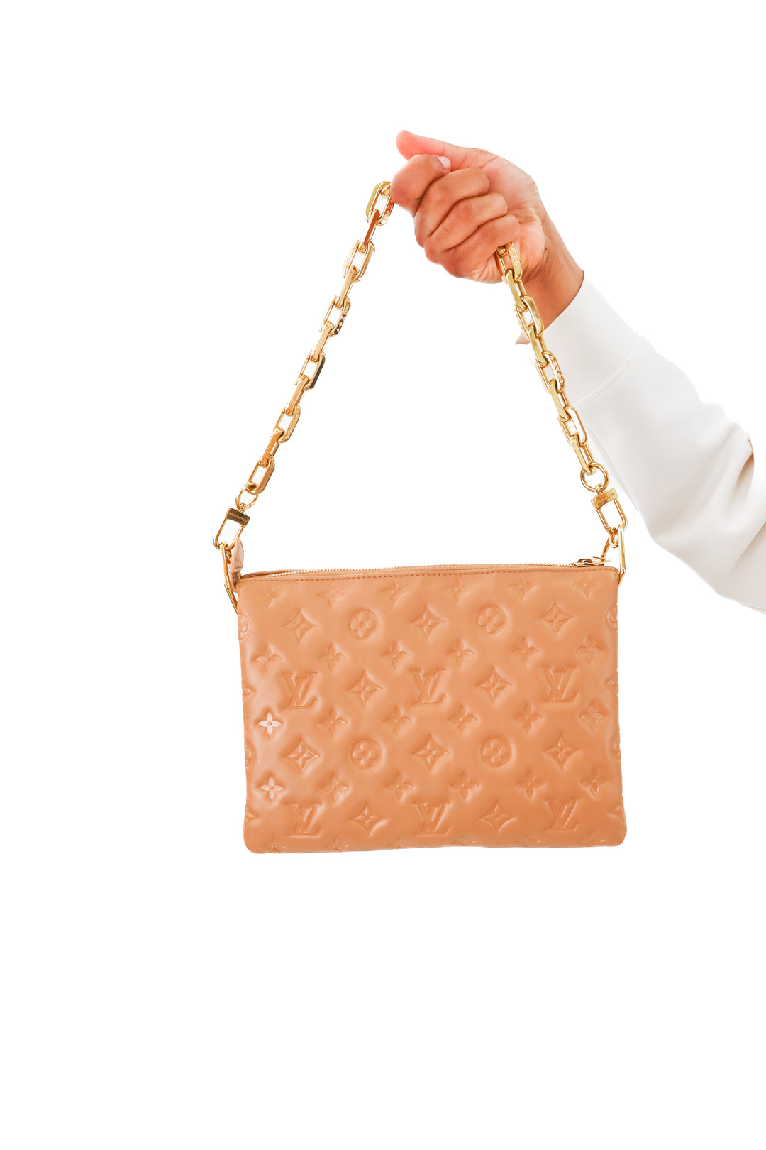 Louis Vuitton Coussin PM in Tan (retail $4,950)