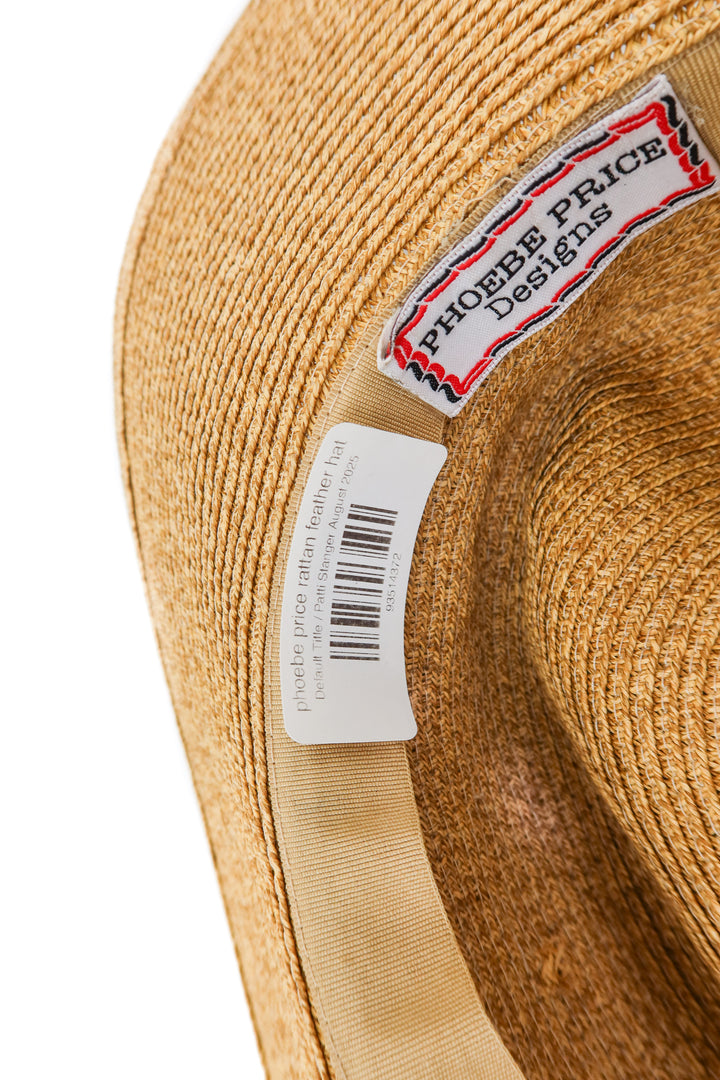 phoebe price rattan feather hat