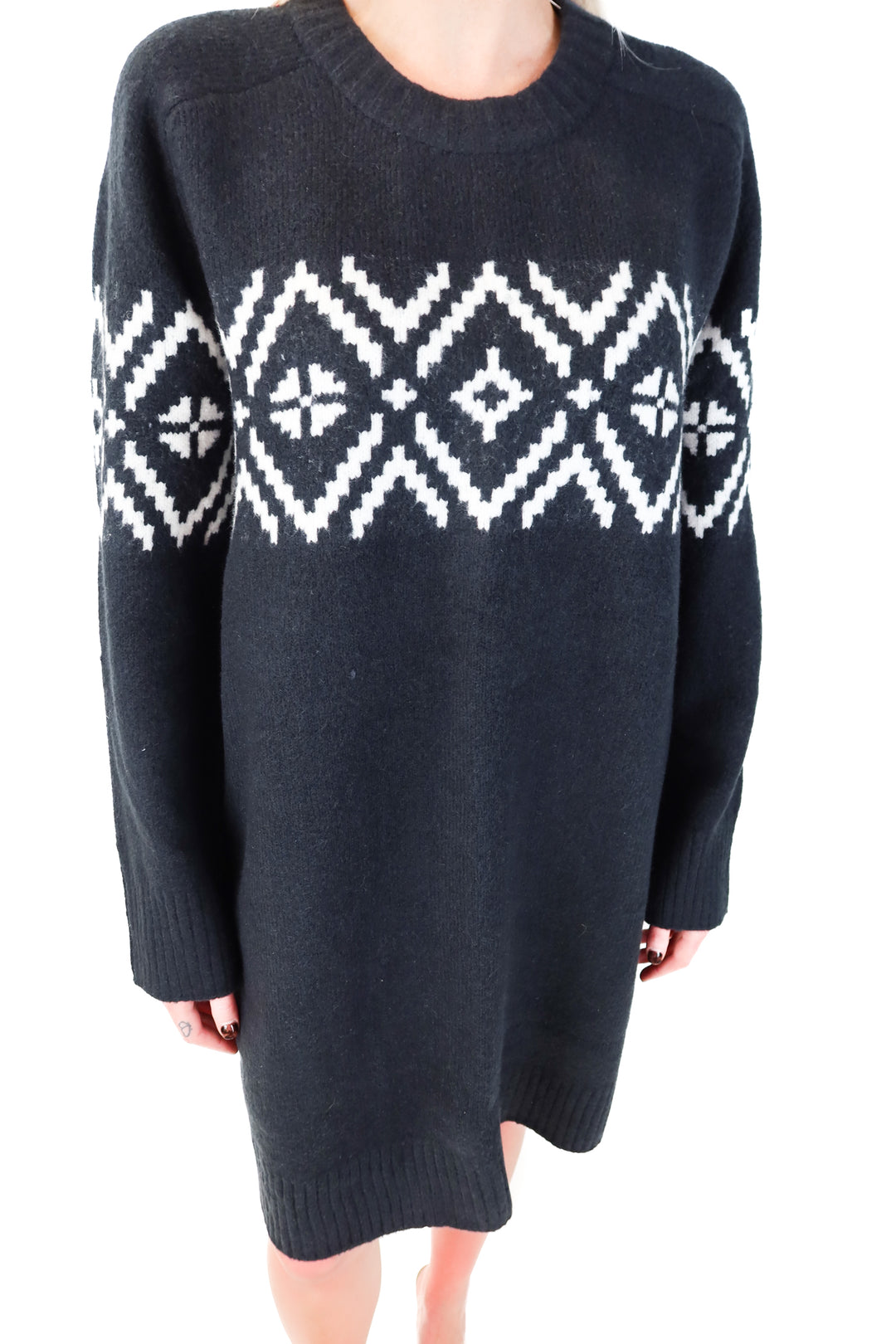 abercrombie & fitch black winter sweater dress NWT (MT; retails $80)