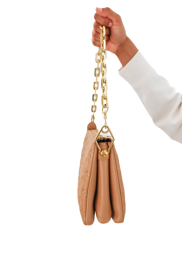 Louis Vuitton Coussin PM in Tan (retail $4,950)