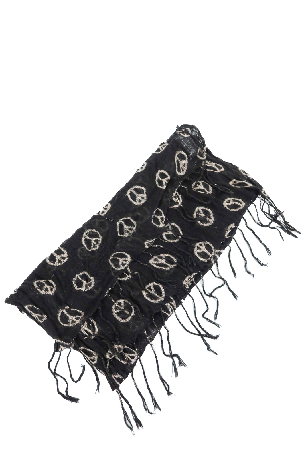 black peace sign scarf