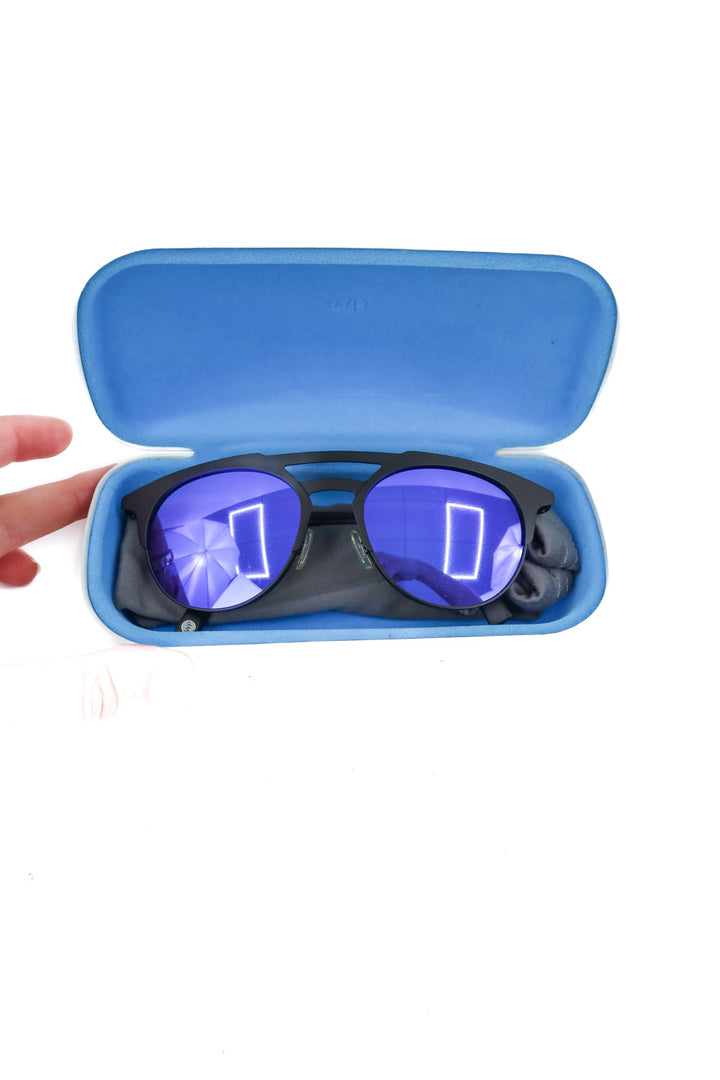 warby parker black/purple sunglasses