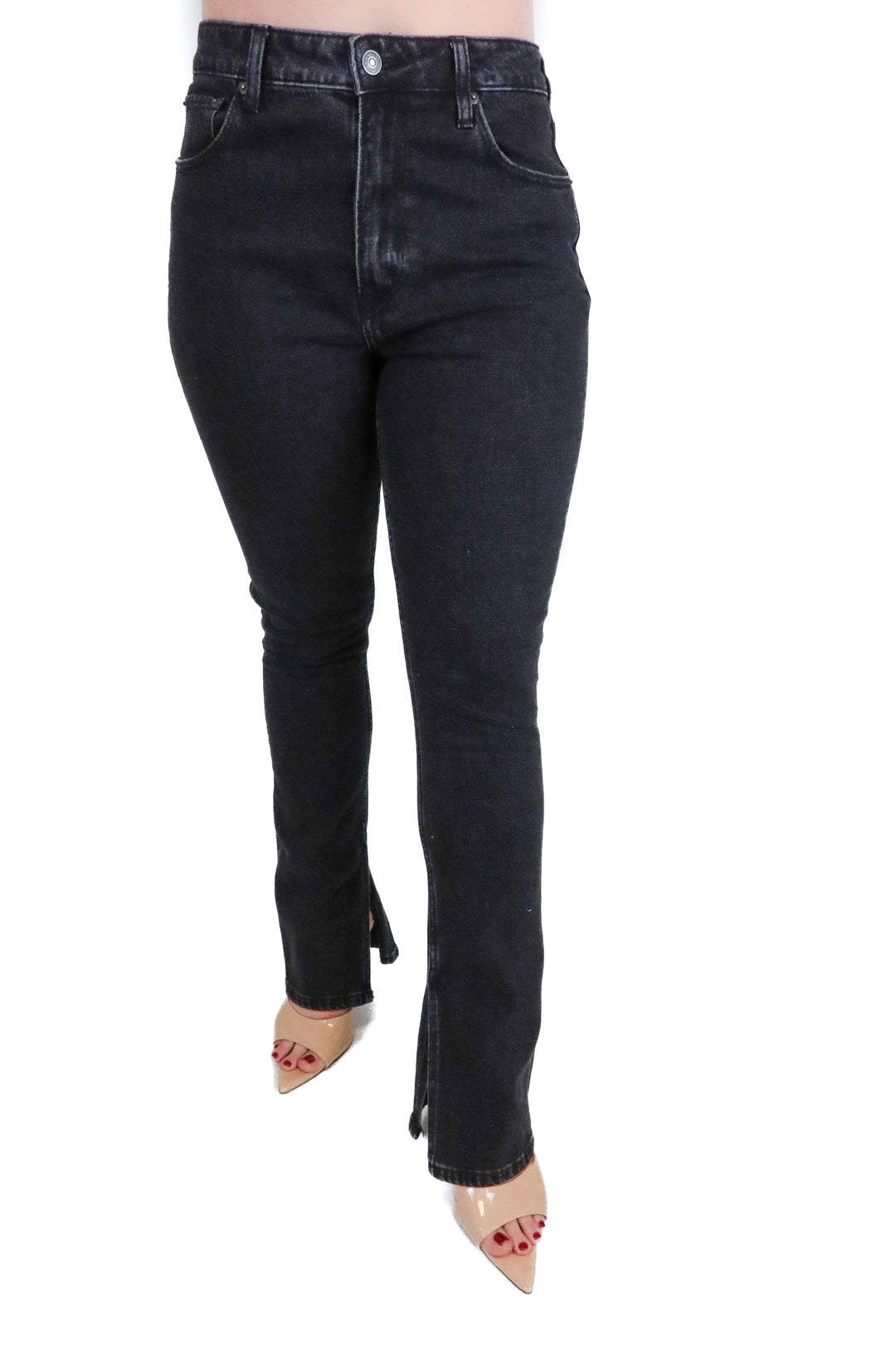 abercrombie black skinny high rise jeans (28/6; retail $90)