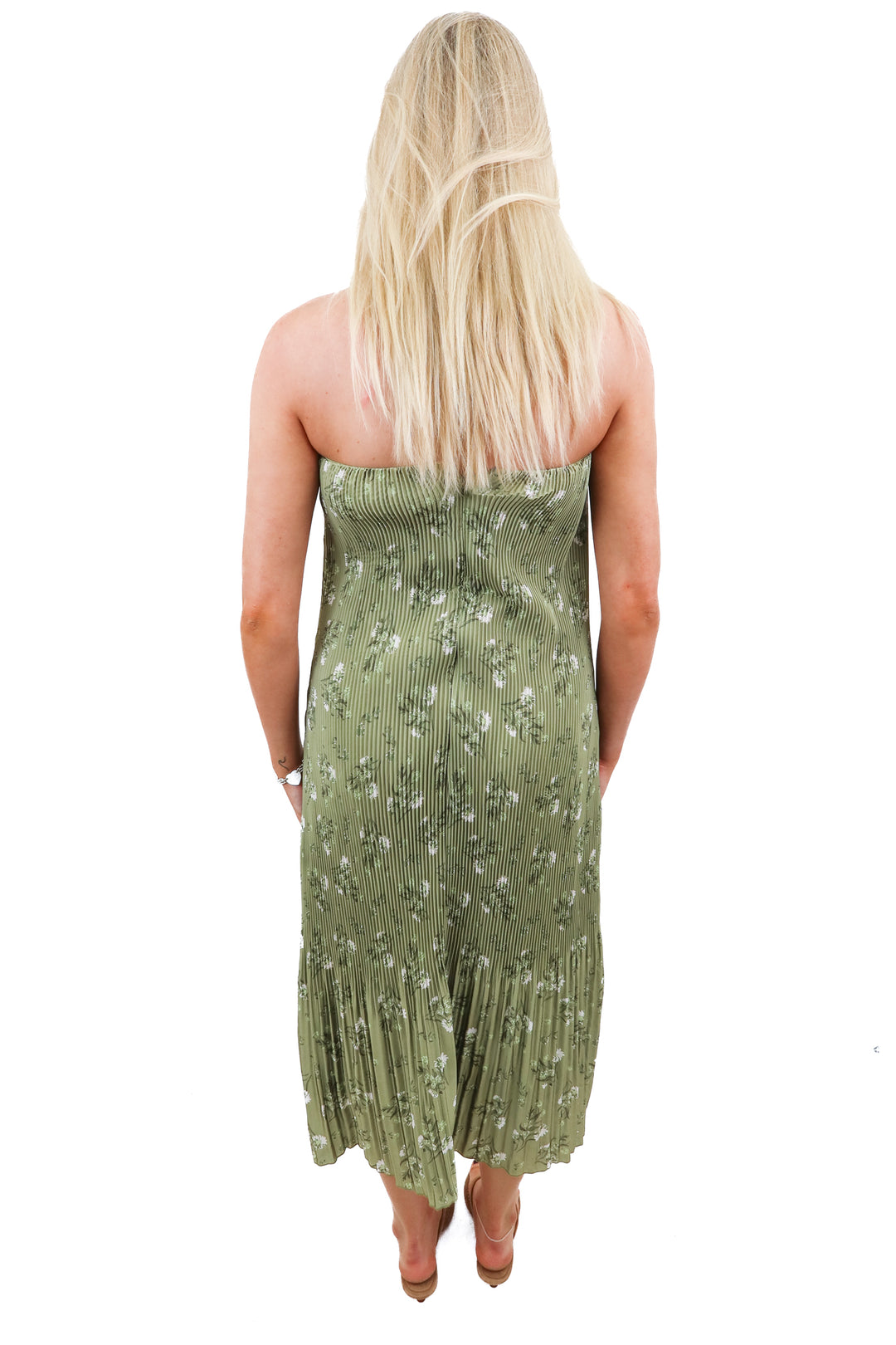 Petal and Pup green floral maxi dress (XS; retail $82)