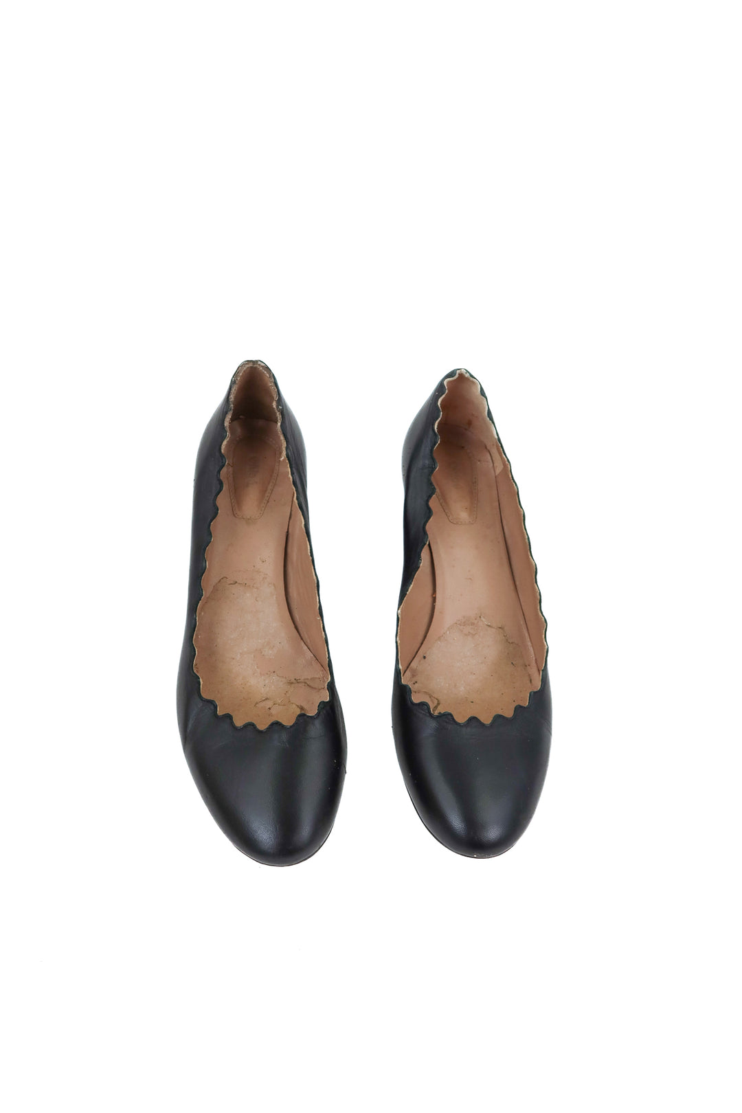 chloe scallop black classic pump (37.5)