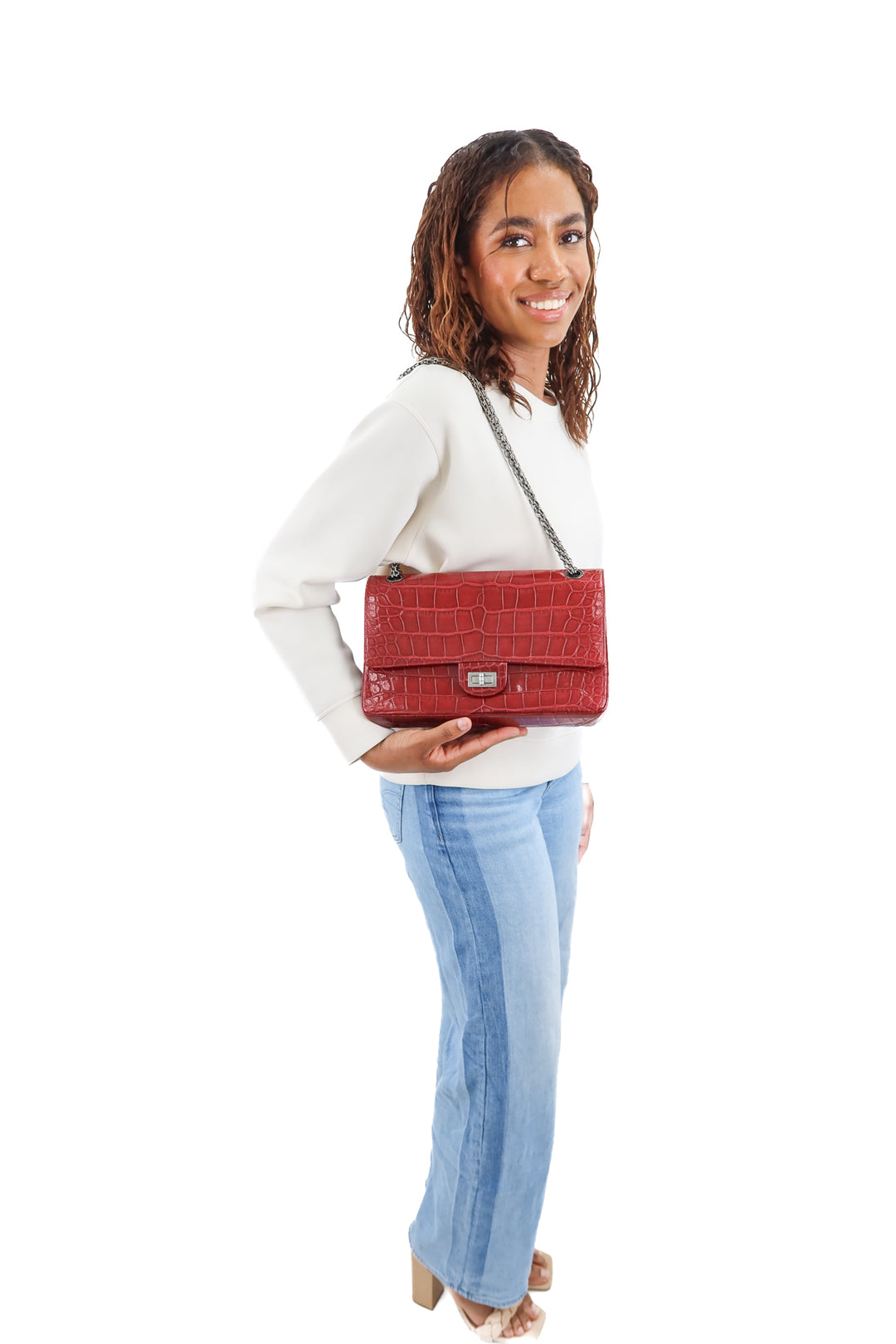 Chanel 2.55 Reissue 226 Flap in Bordeaux Alligator (retail $32,000)