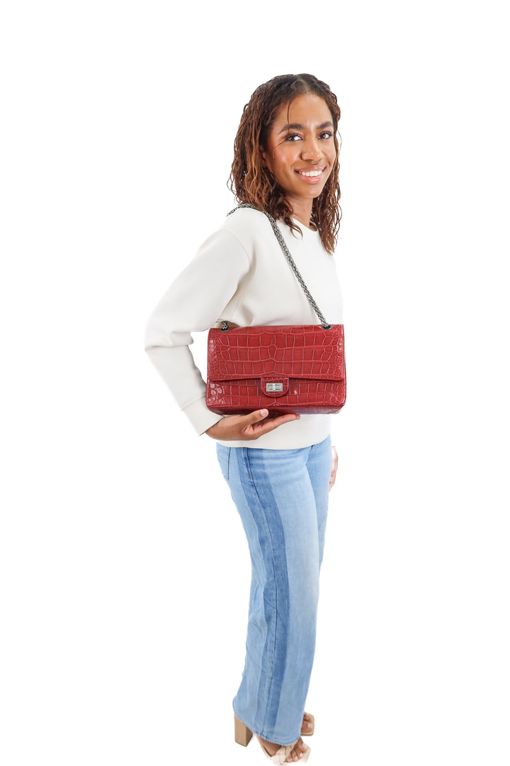 Chanel 2.55 Reissue 226 Flap in Bordeaux Alligator (retail $32,000)