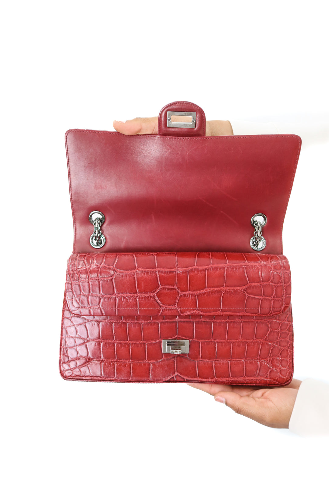 Chanel 2.55 Reissue 226 Flap in Bordeaux Alligator (retail $32,000)