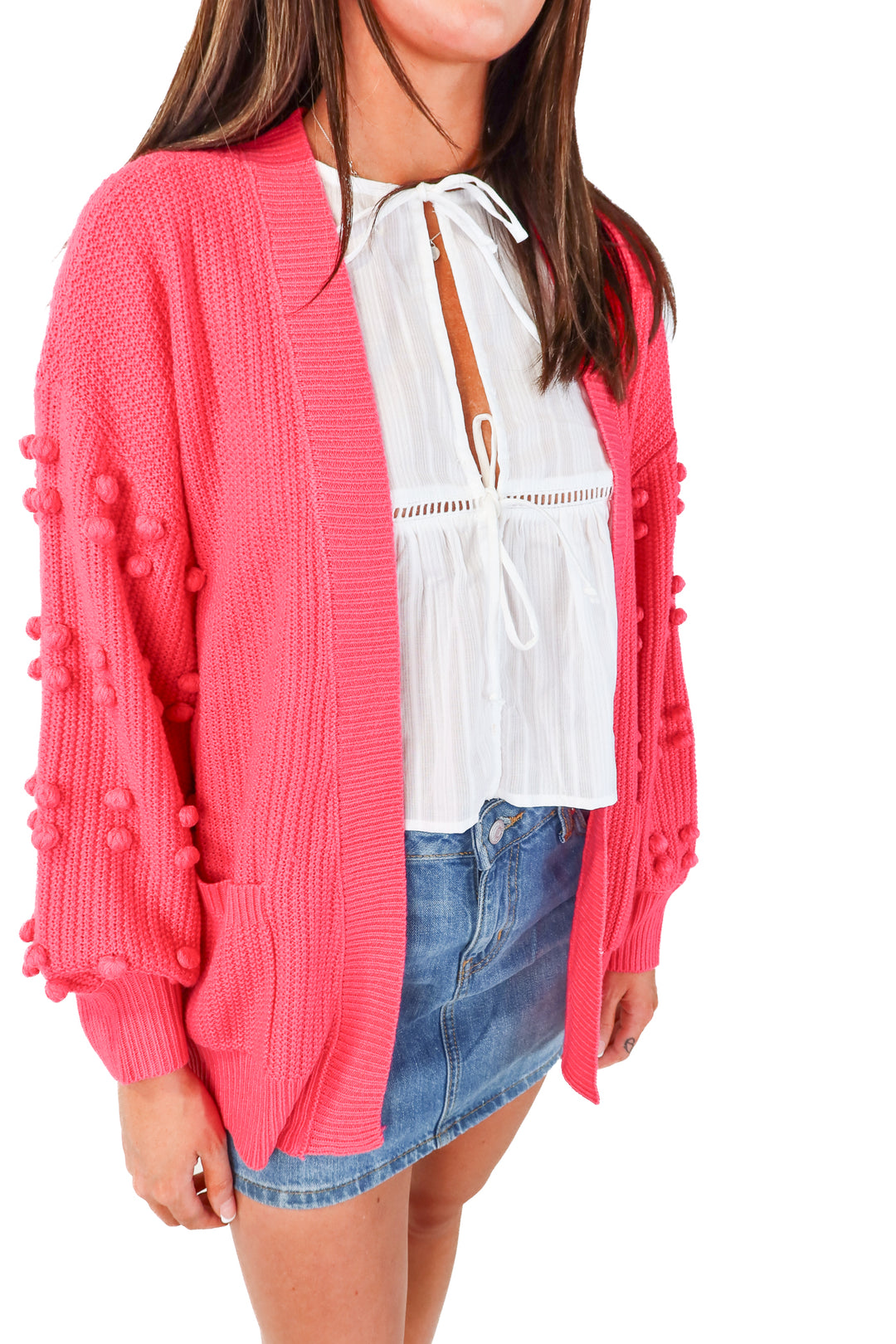 sugar lips pink cardigan NWT (s)