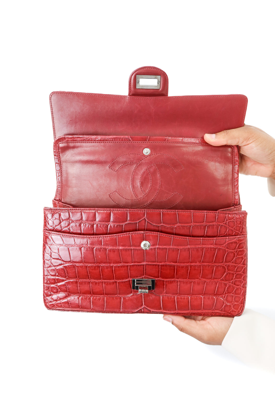 Chanel 2.55 Reissue 226 Flap in Bordeaux Alligator (retail $32,000)