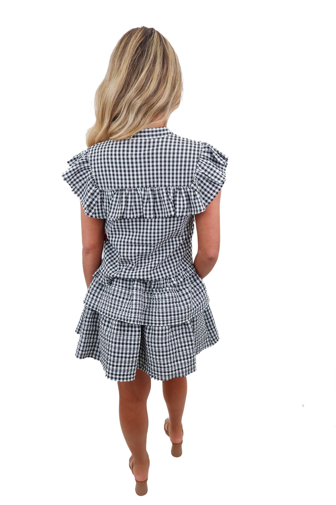 Buddy Love black and white gingham set (XS; retail $138)