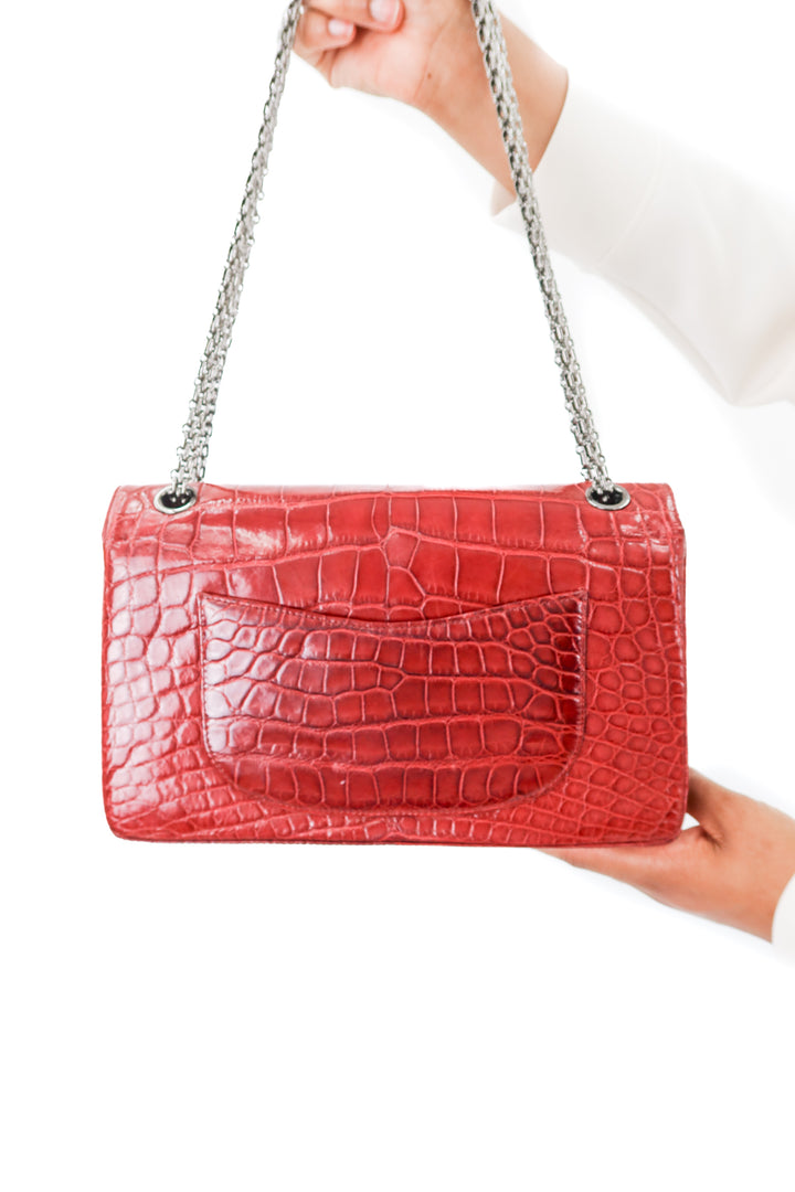 Chanel 2.55 Reissue 226 Flap in Bordeaux Alligator (retail $32,000)