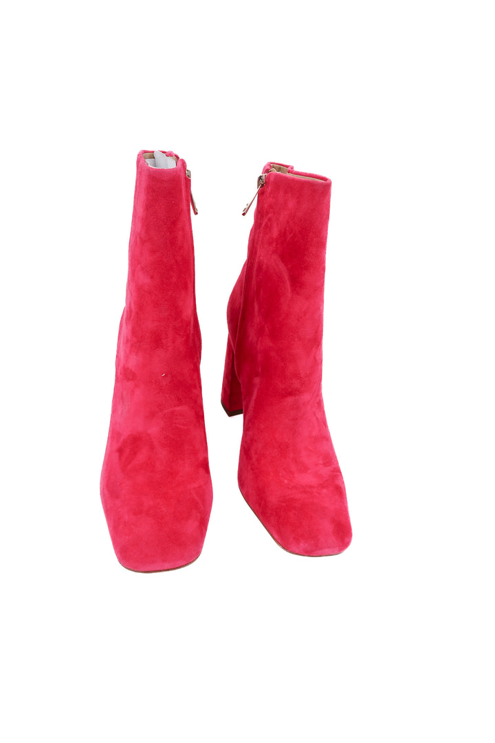 sam edelman pink suede booties NWOT (8.5)
