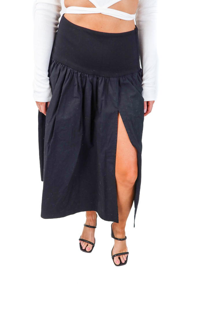 lovers and friends black midi skirt (s; retail $138)