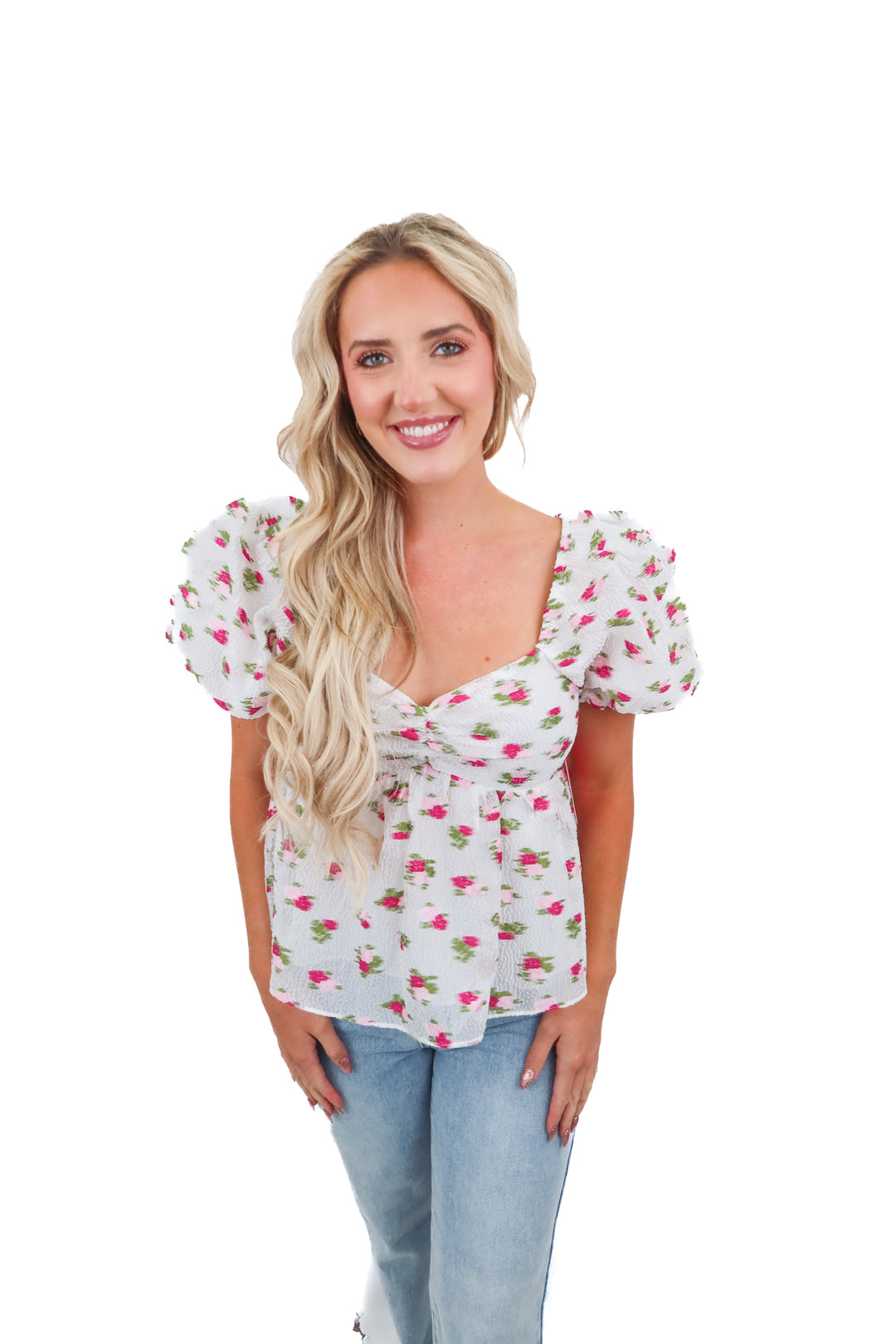 Buddy Love pink floral top NWT (S; retail $88)