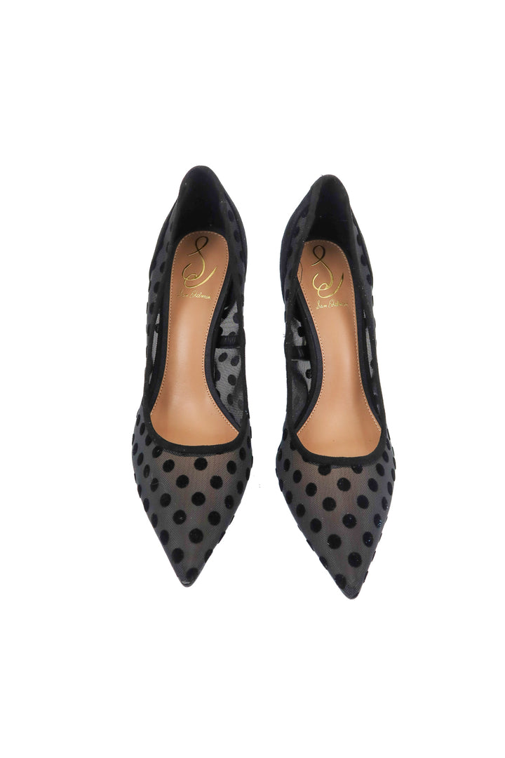 sam edelman black mesh polka dot heels (9)
