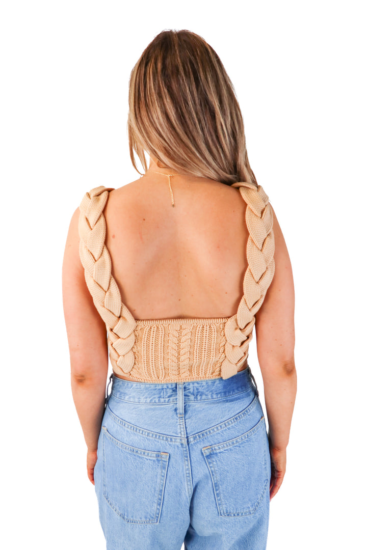 SOLD: lpa tan chunky knit tank (m; retail $178)