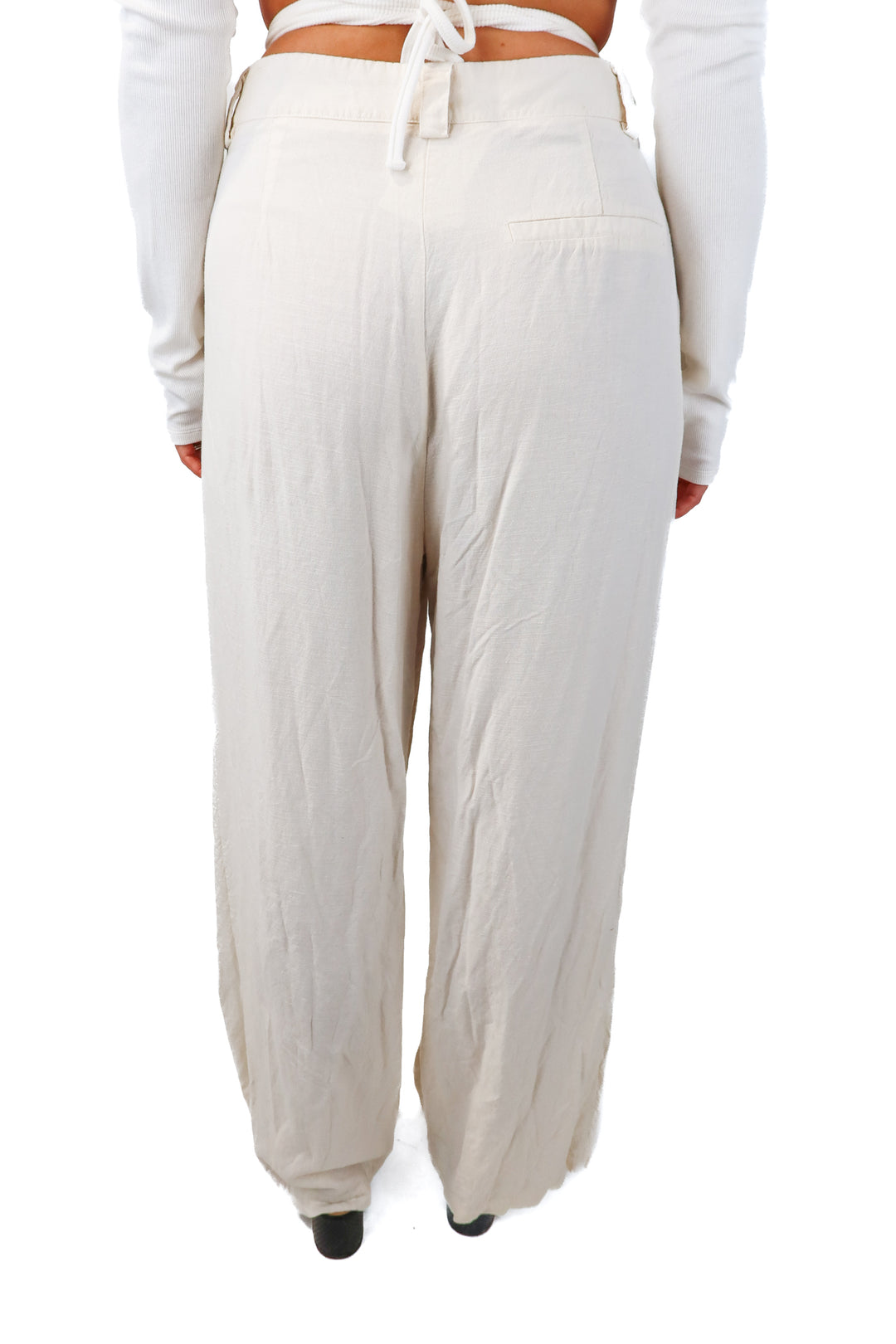 lioness cream linen pants (s; retail $89)