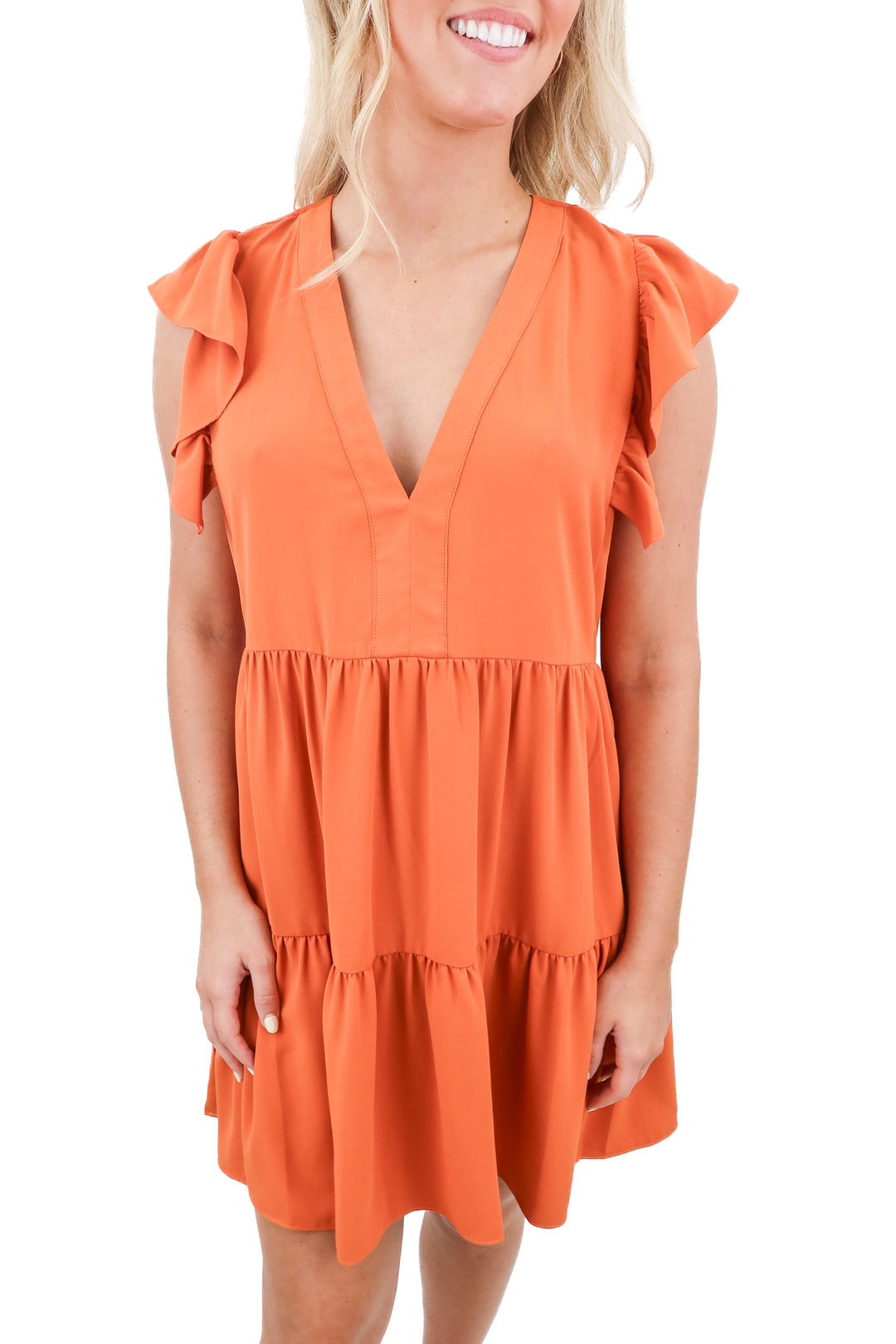 Amanda Uprichard orange mini dress (S; retail $249)