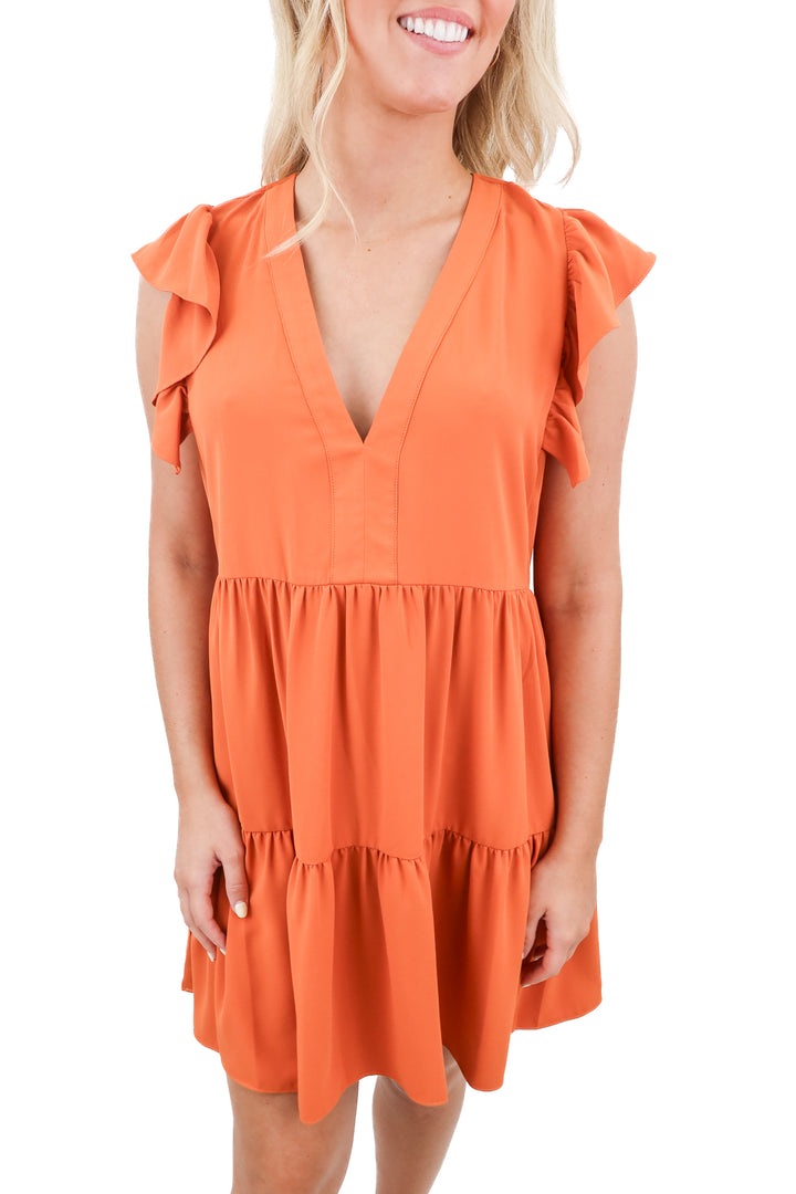Amanda Uprichard orange mini dress (S; retail $249)