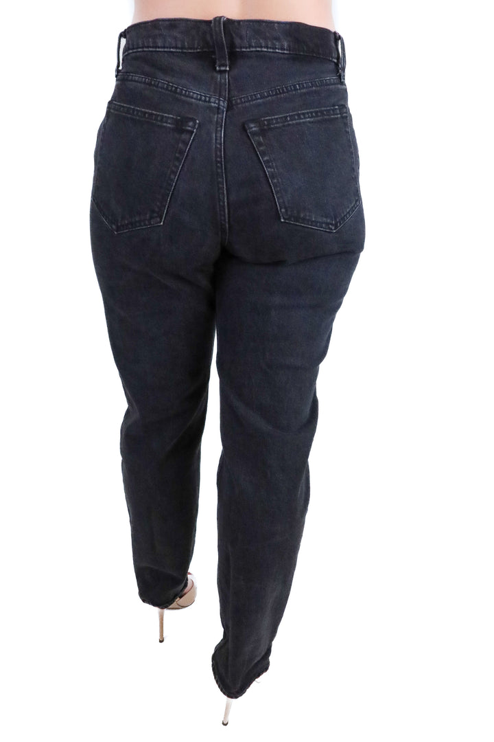 Abercrombie Black Dad High Rise Jeans (27/4R; retail $90)