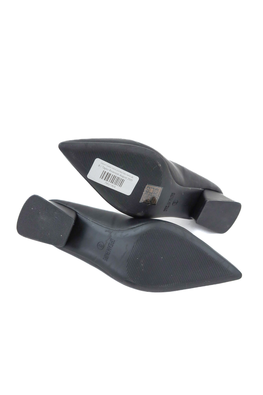 dream pairs black pointed toe heels (8)