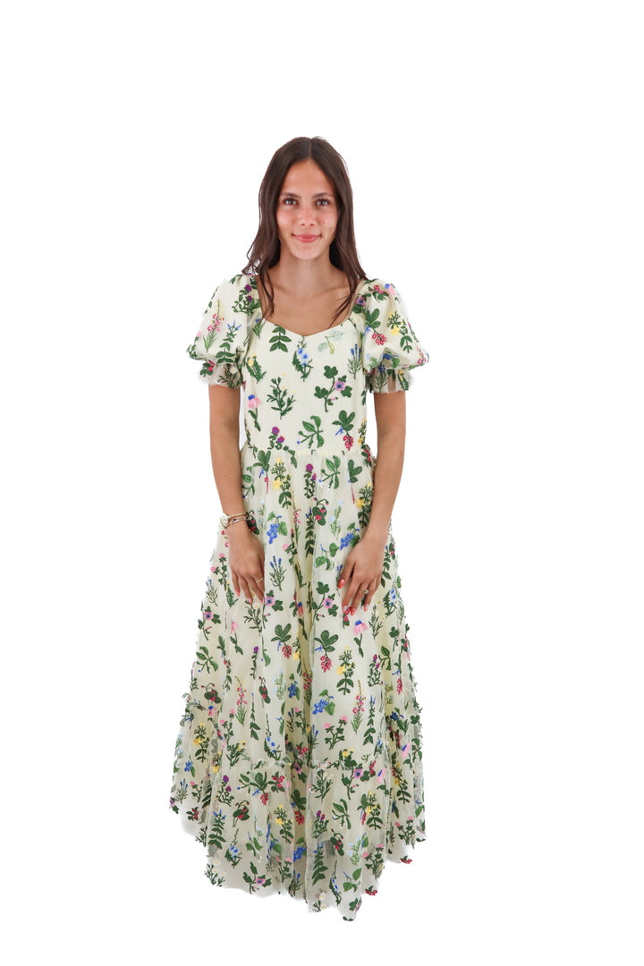 ivy city ivory floral tulle dress NWT (4; retail $188)