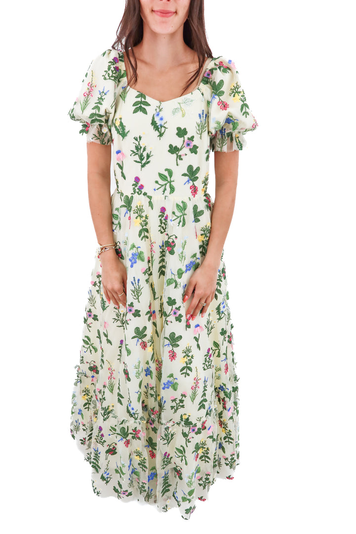 ivy city ivory floral tulle dress NWT (4; retail $188)