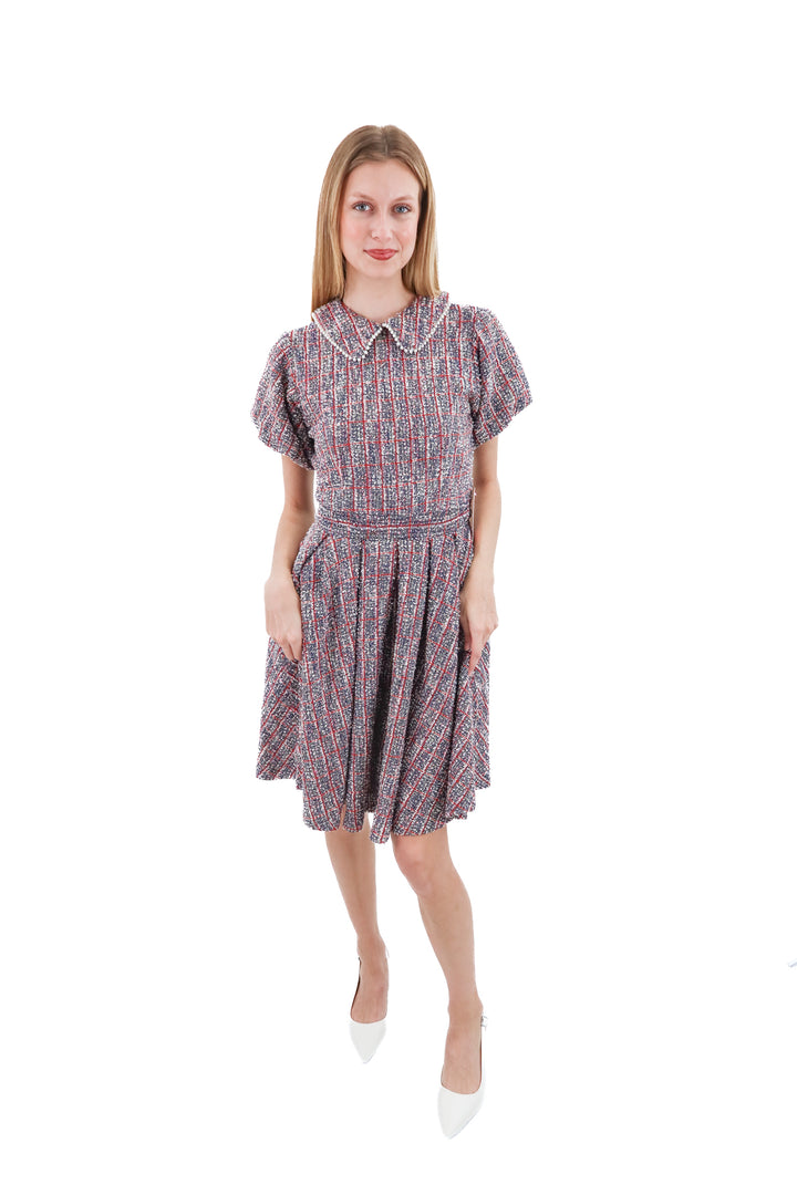 ivy city navy tweed dress nwt (s; retail $128)