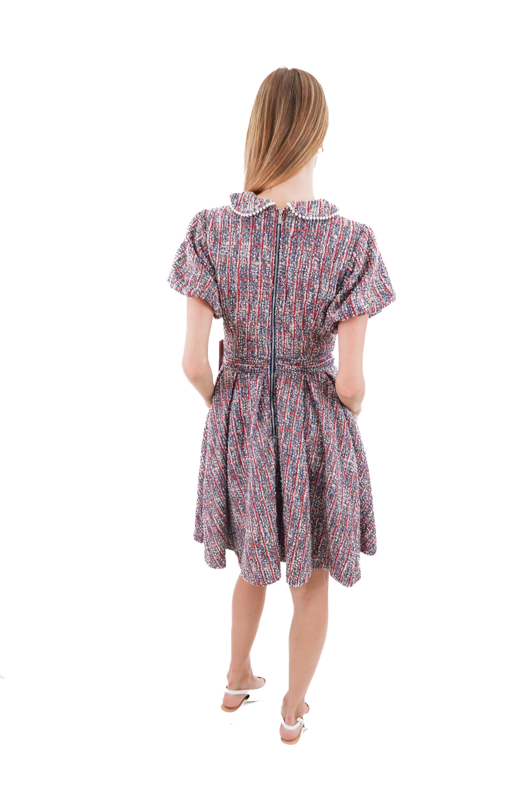 ivy city navy tweed dress nwt (s; retail $128)