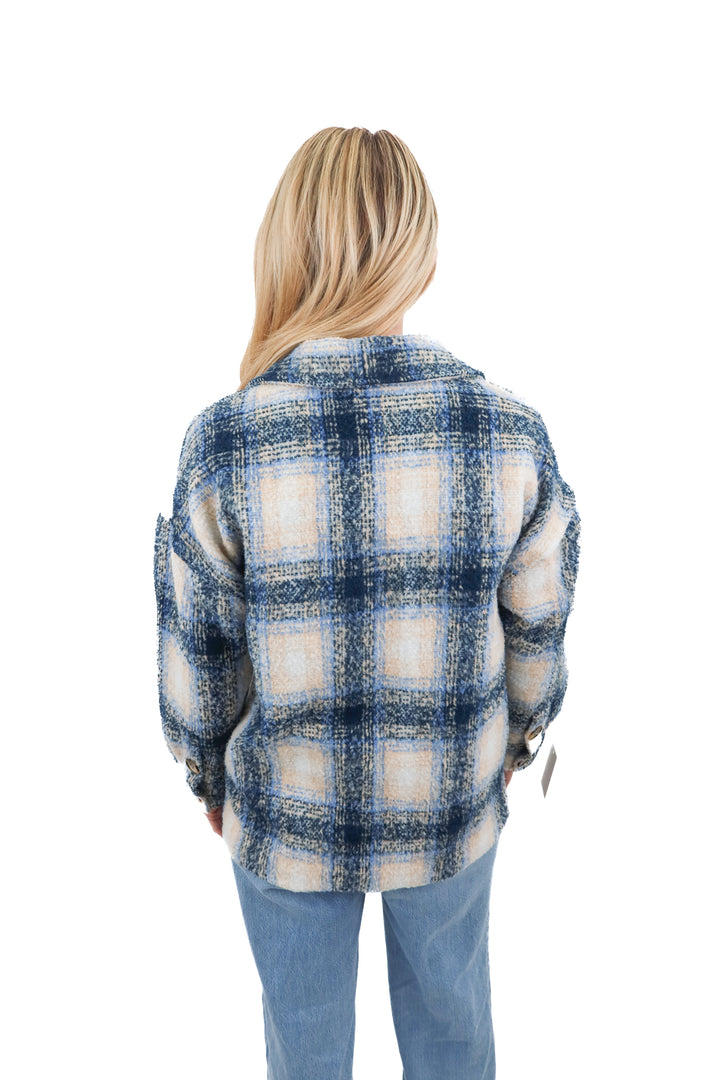 Park Adelyn blue plaid jacket (S)