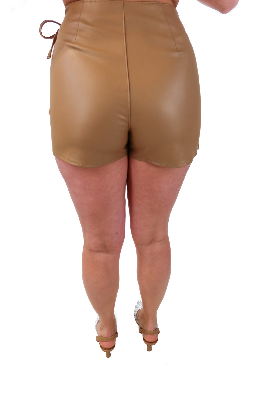 SOLD abercrombie & fitch vegan leather tan wrap skort NWT (s; retail $59)