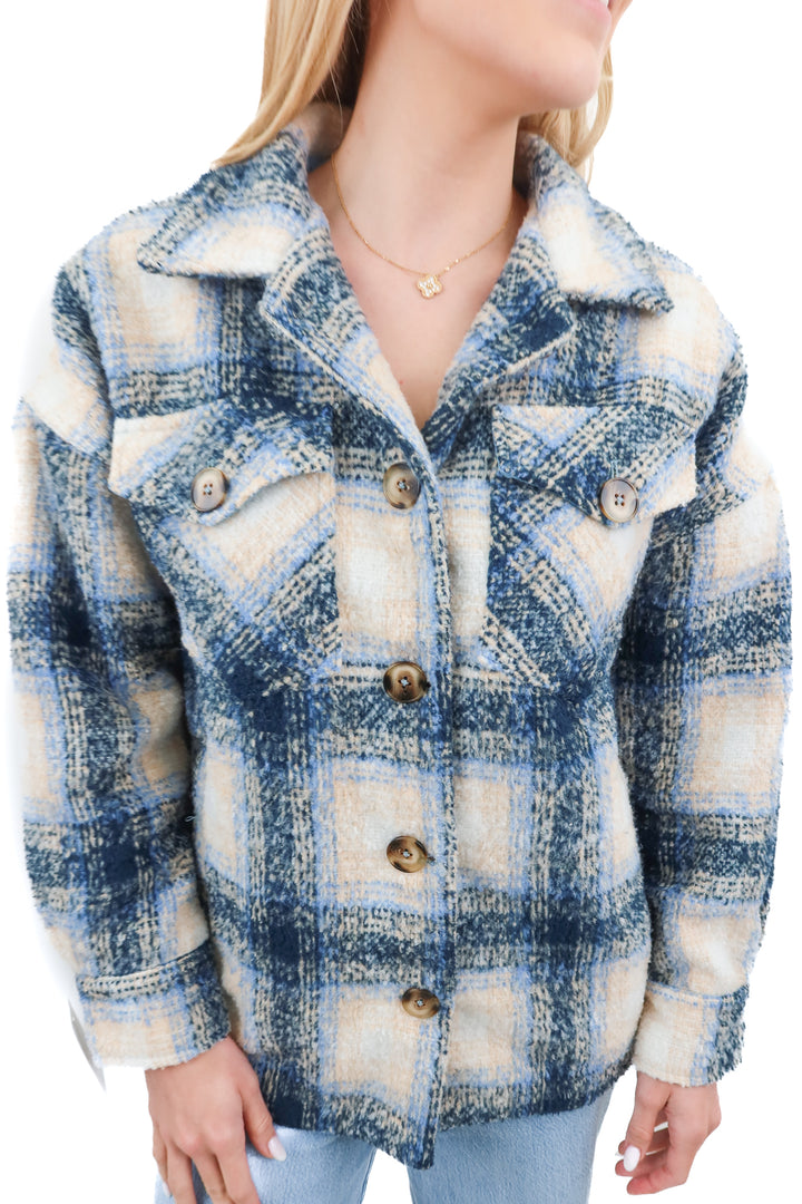 Park Adelyn blue plaid jacket (S)