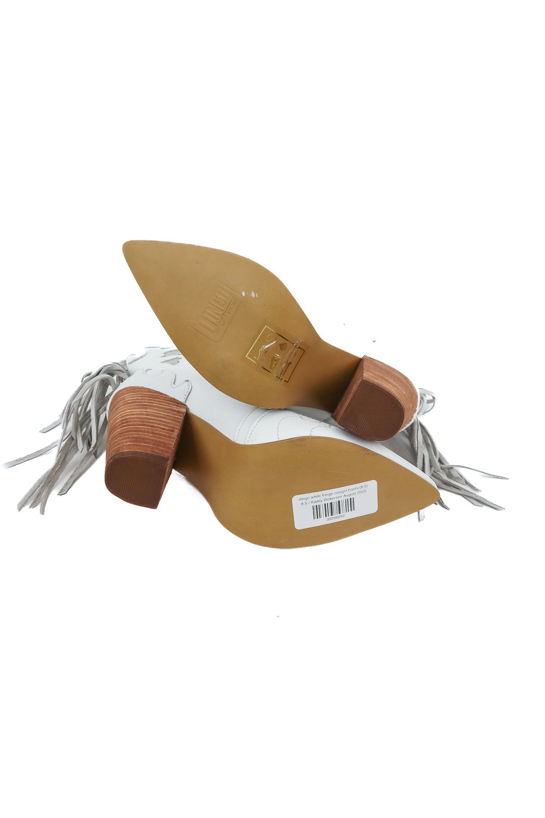 dingo white fringe cowgirl boots NWOT (8.5; retail $239)