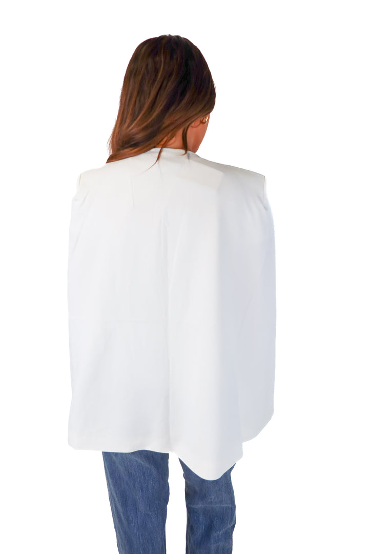 vici white blazer cape (s; retail $59)
