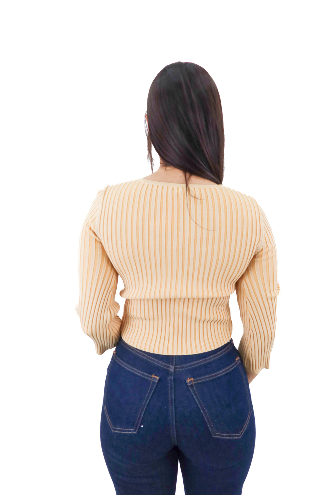 amuse society yellow knit top (xs; retail $34)