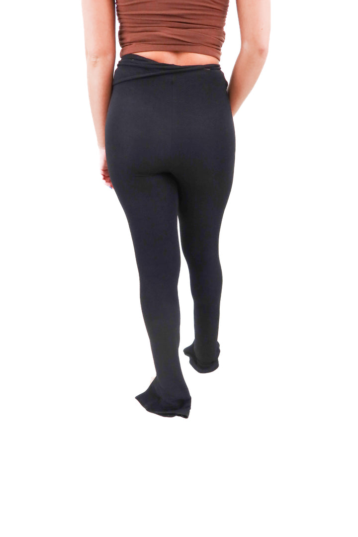camila coelho black split front pant (xs; retail $167)