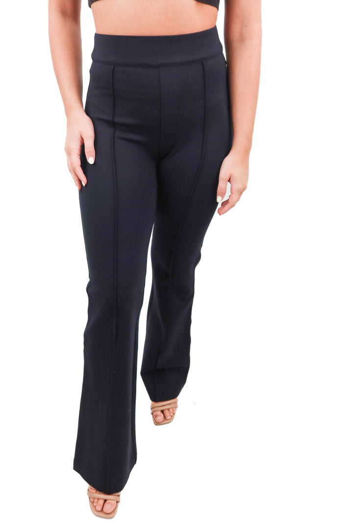 Spanx black wideleg trousers (XS)