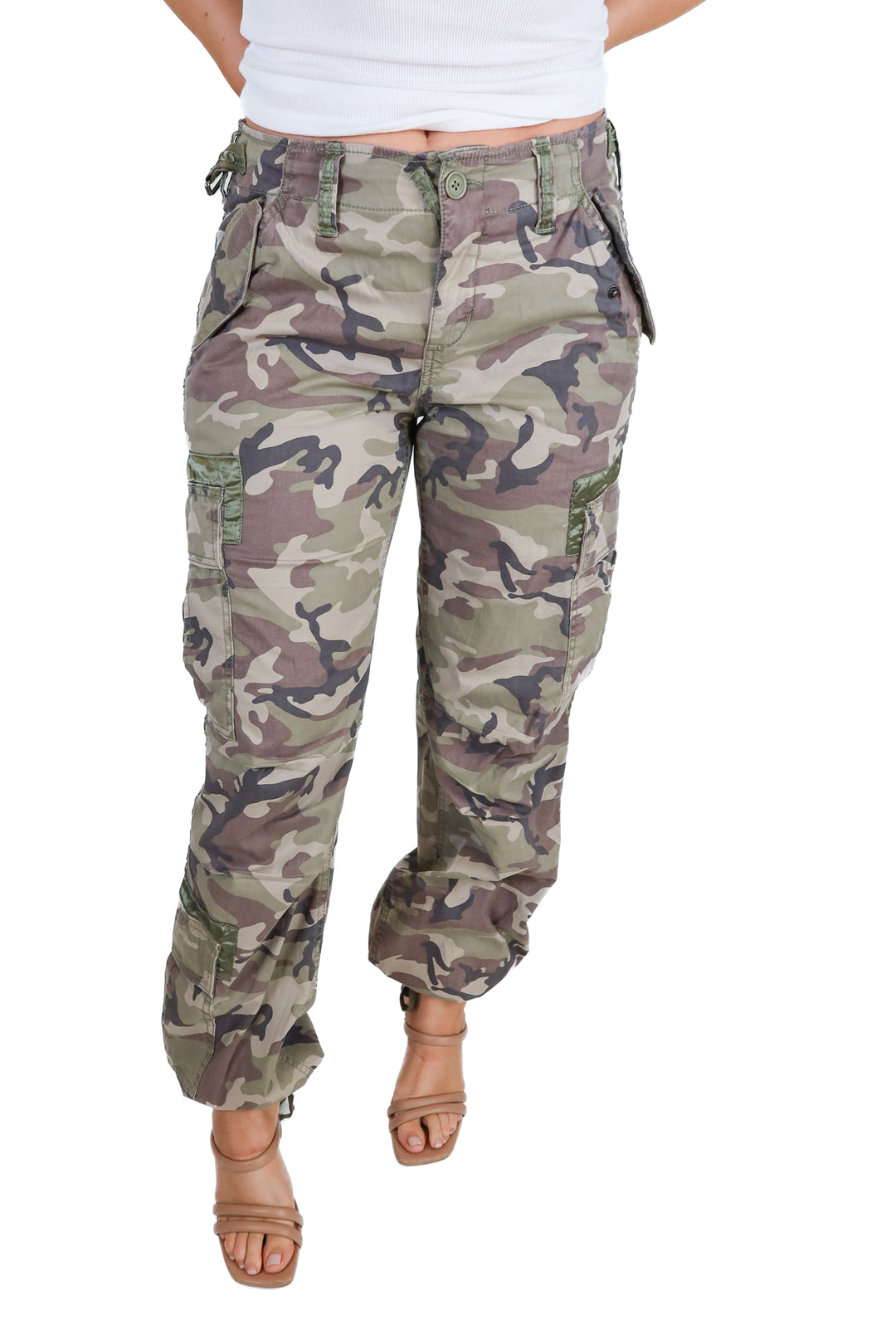 Abercrombie Camo Cargo Pants (27/4R; retail $90)