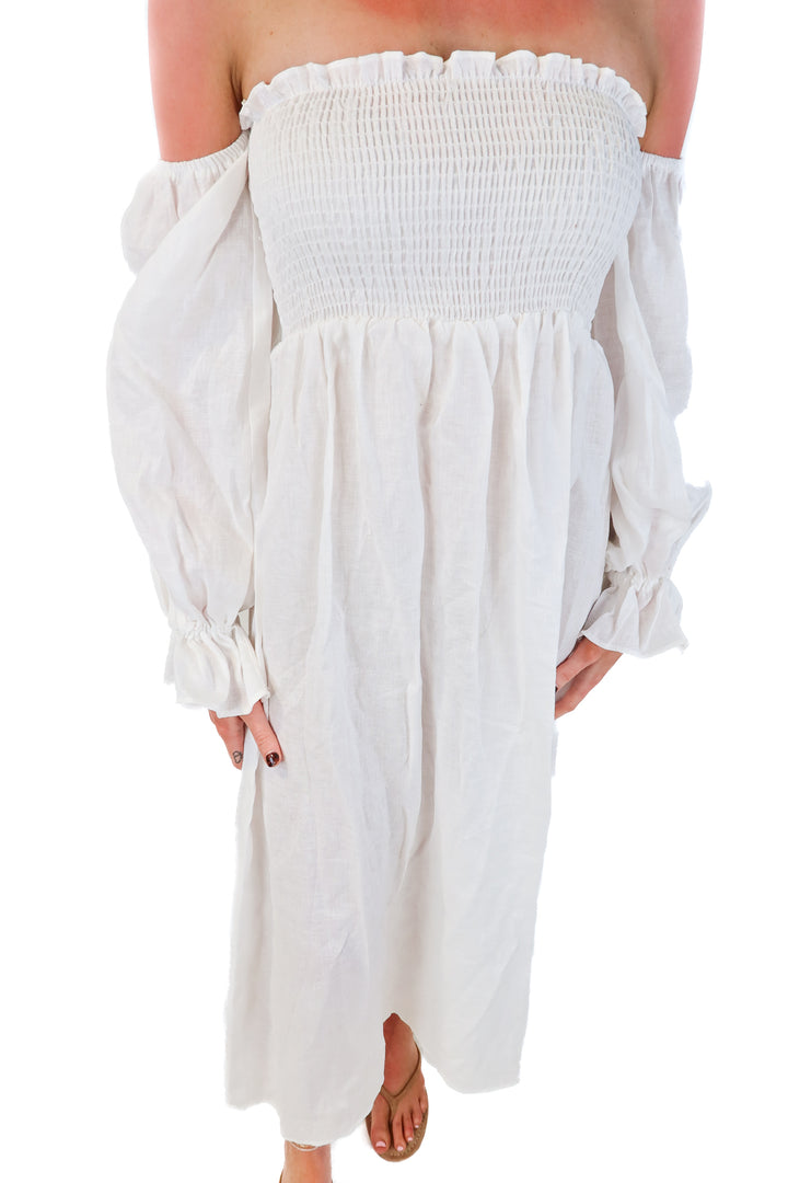 petal + pup white off the shoulder dress (4)