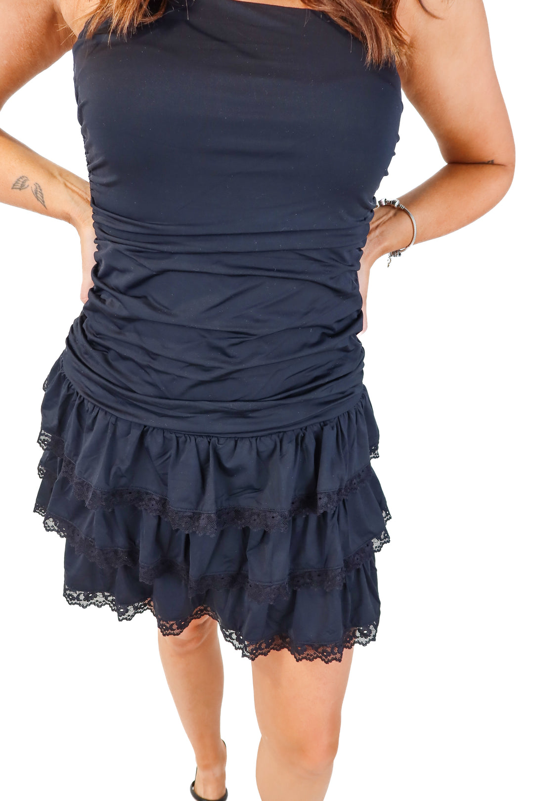 more to come black mini dress NWT (m; retail $88)