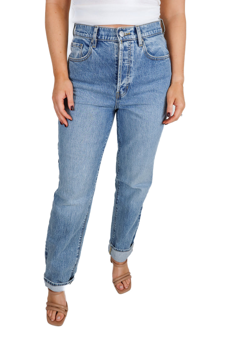 Pac Sun Medium Wash Straight Dad Jeans (27)
