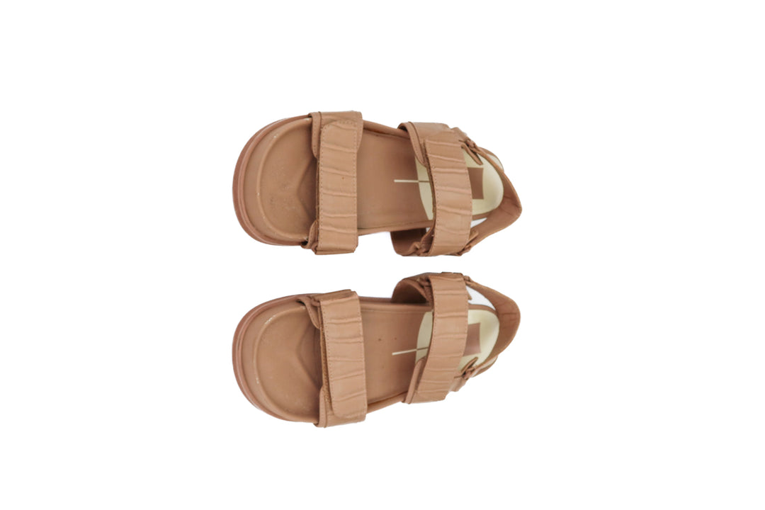 dolce vita nude snakeskin sandals (8; retail $130)