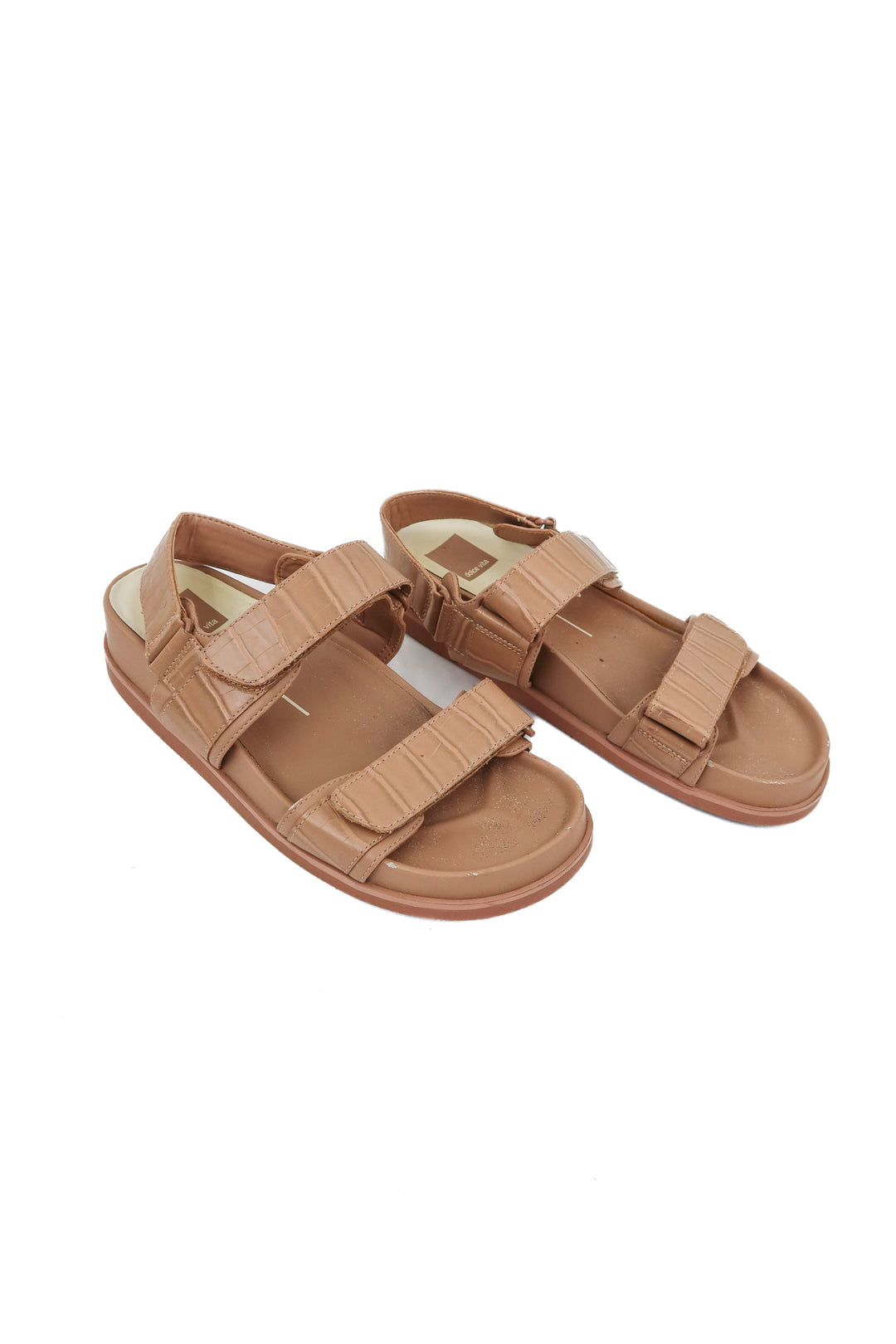 dolce vita nude snakeskin sandals (8; retail $130)