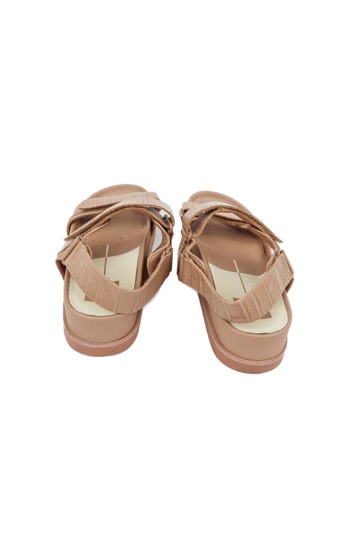 dolce vita nude snakeskin sandals (8; retail $130)