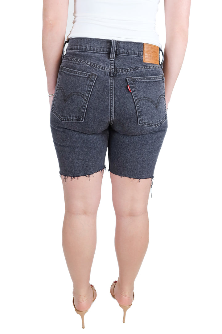 Levi's Faded Black Wedgie Straight Denim Shorts (28)