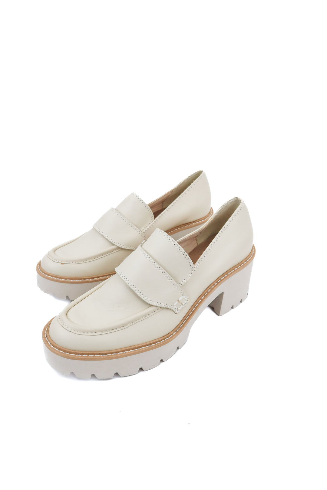 dolce vita nude platform loafers (8; retail $140)