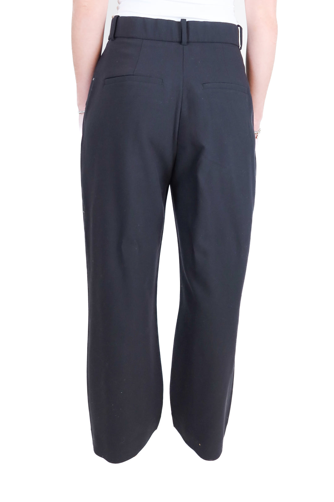 Abercrombie Black Wide Leg High Waist Trousers (29/8; retail $90)
