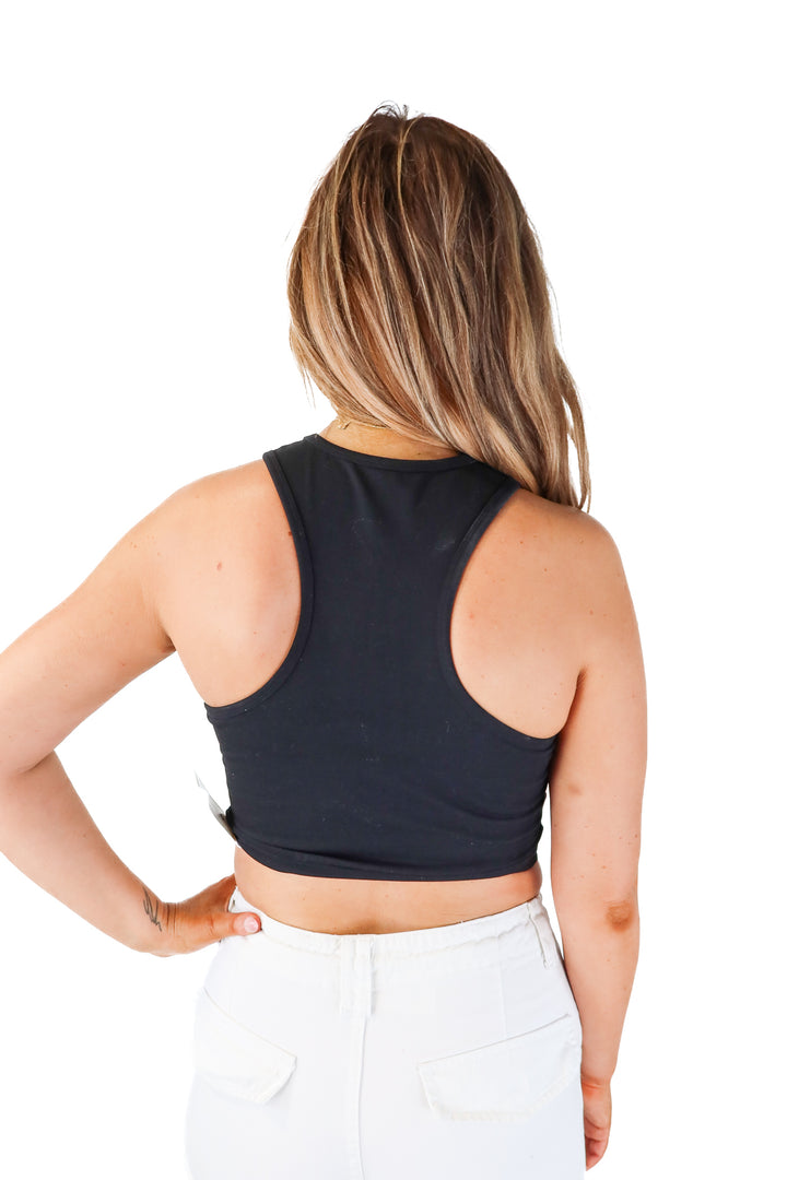 camila coelho sport black tank (L; retail $72)